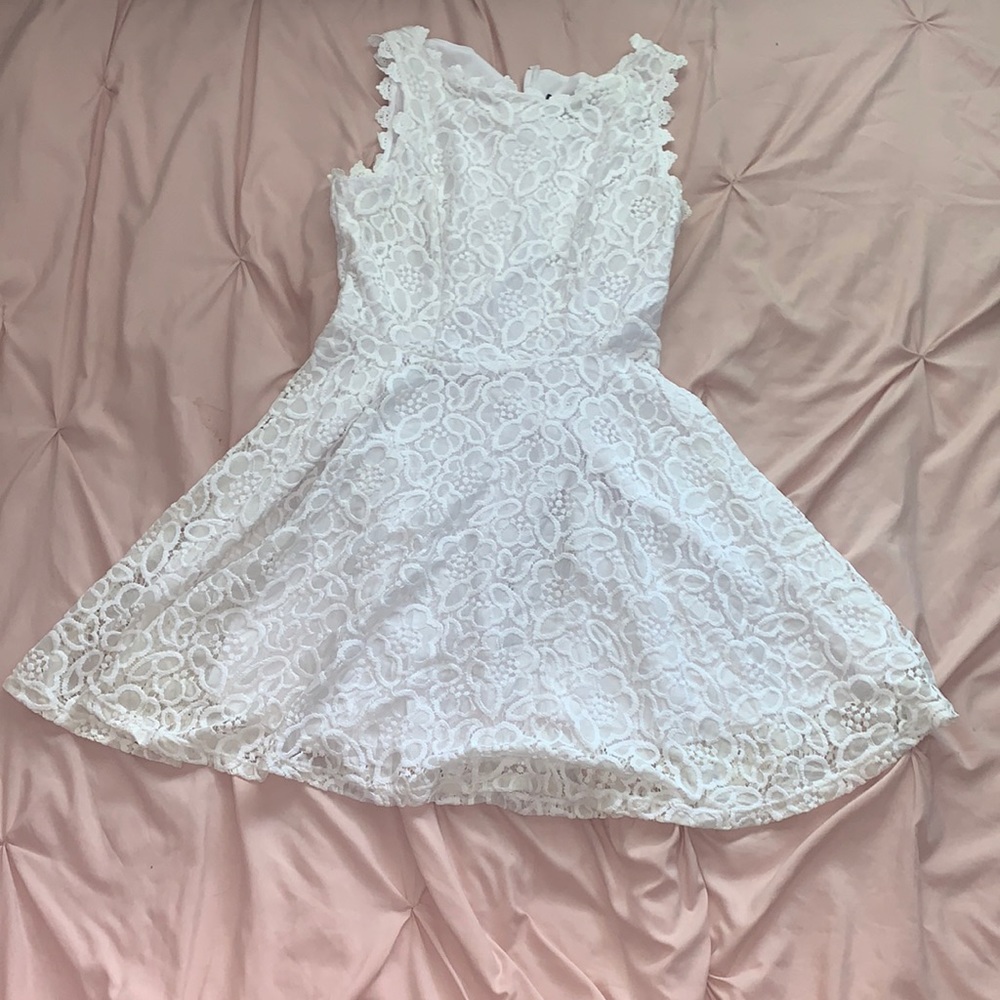 White floral dress